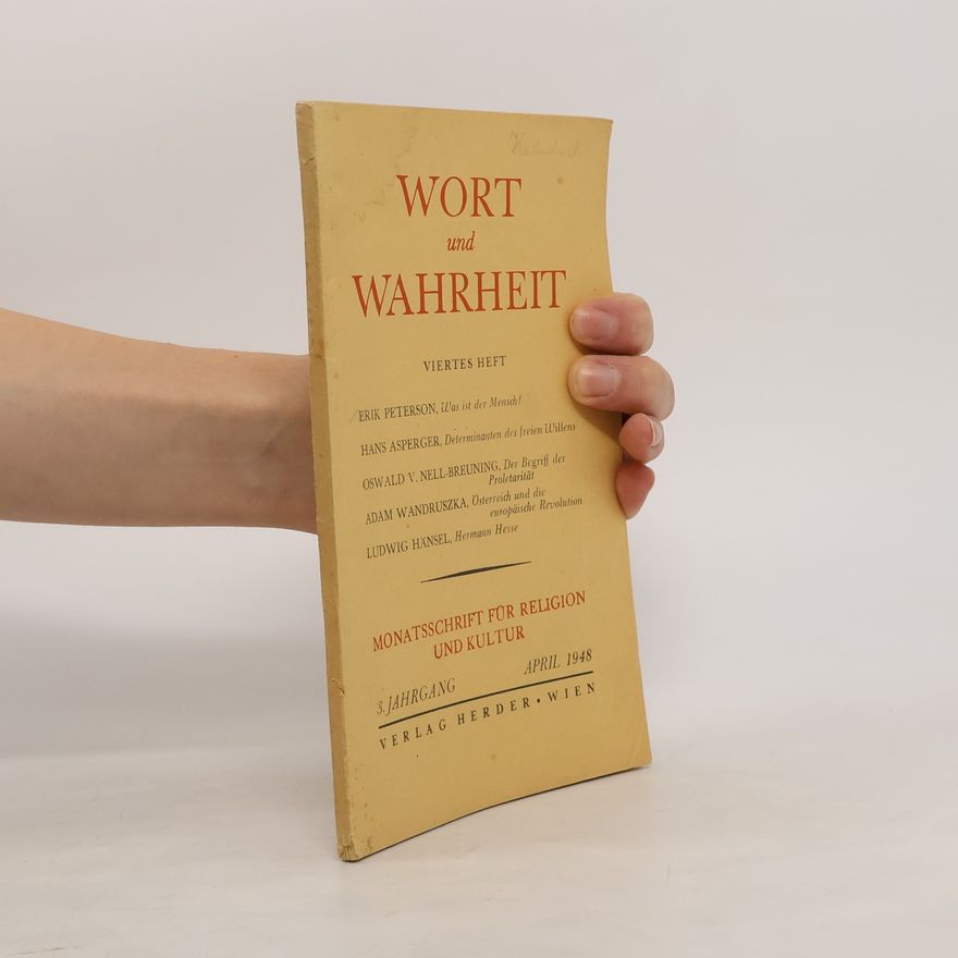 Kolektiv autorů Wort und Wahrheit. Viertes Heft