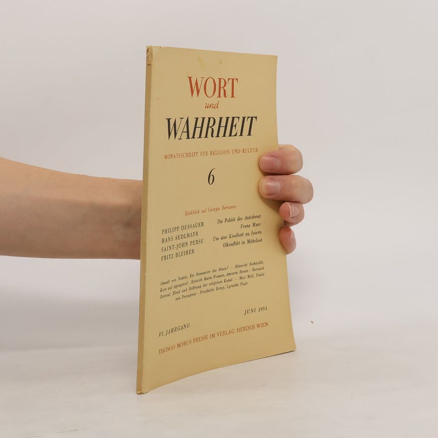 Kolektiv autorů Wort und Wahrheit. Monatsschrift für religion und kultur 6