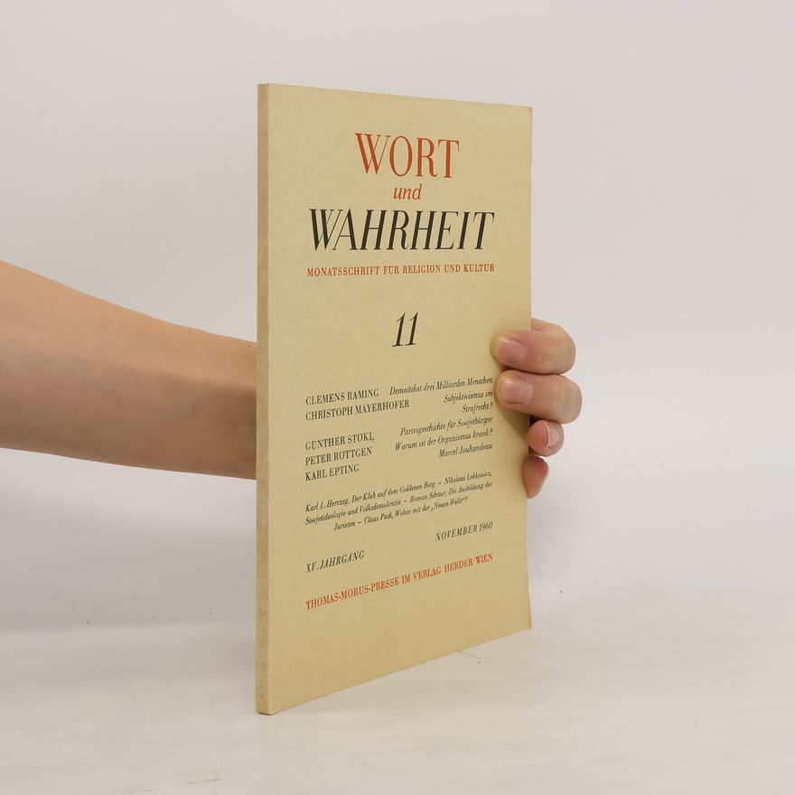 Kolektiv autorů Wort und Wahrheit. Monatsschrift für Religion und Kultur 11