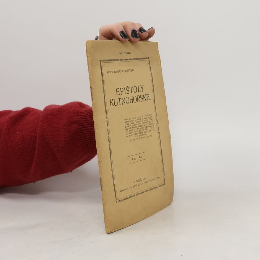 Karel Havlíček Borovský Epištoly Kutnohorské