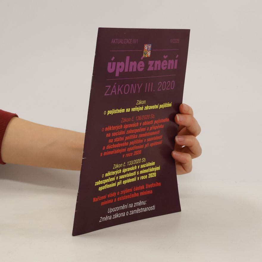 Kolektiv autorů Zákony III. 2020