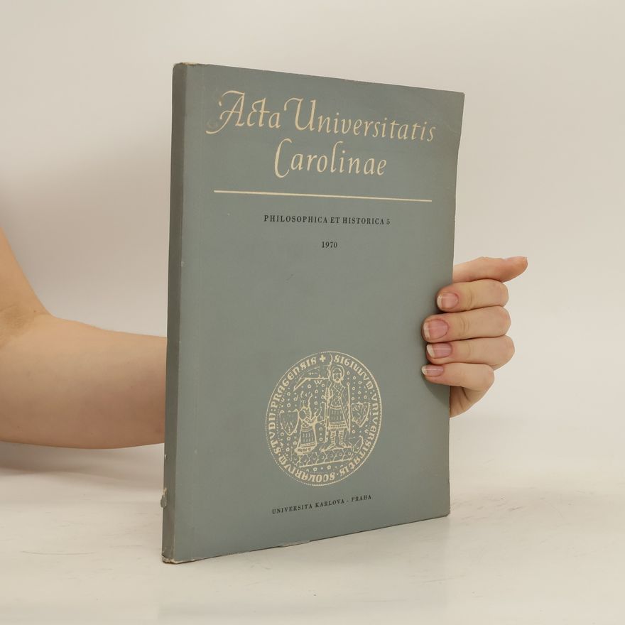 Autorenkollektiv Philosophica et Historica 5/1970. Acta Universitatis Carolinae. Studia Sociologica III