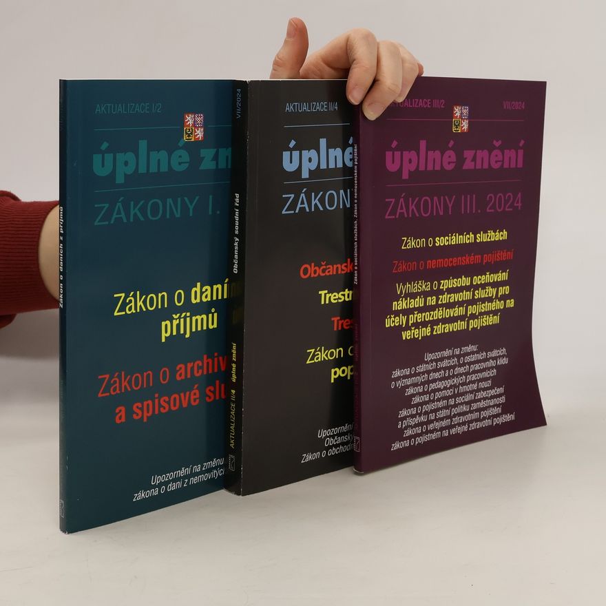 Autorenkollektiv Úplné znění. Zákony I-III/2024