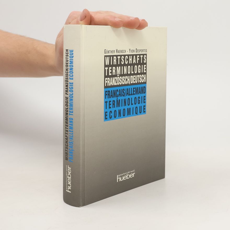 Gu nther Haensch Wirtschaftsterminologie, französisch-deutsch