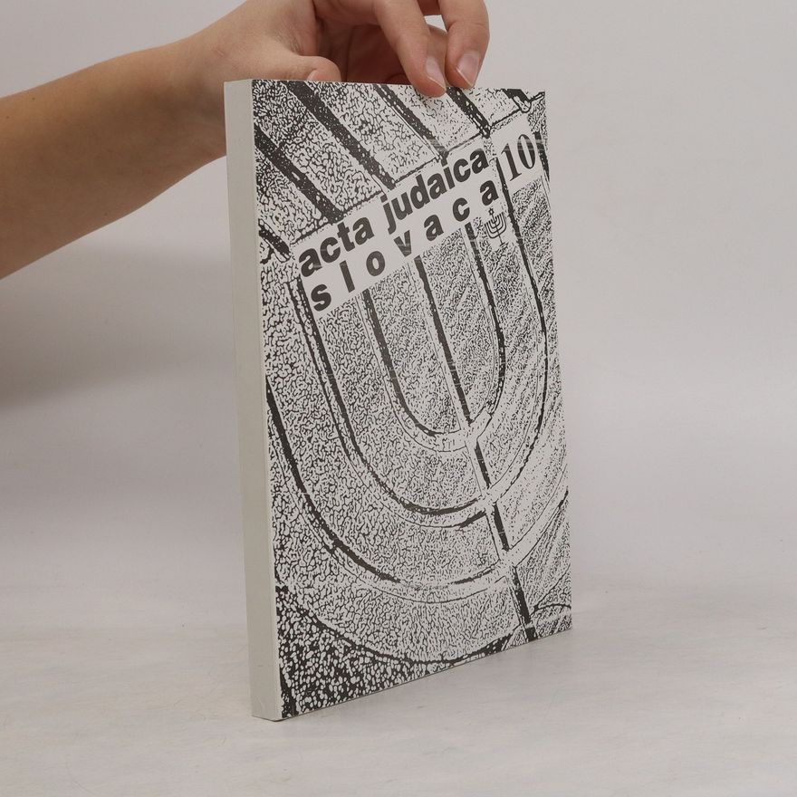 Kolektiv autorů Acta judaica slovaca 10