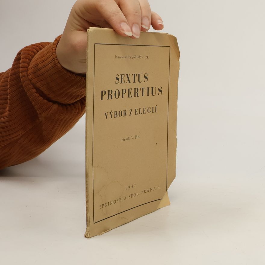 V. Plis Výbor z elegií - Sextus Propertius