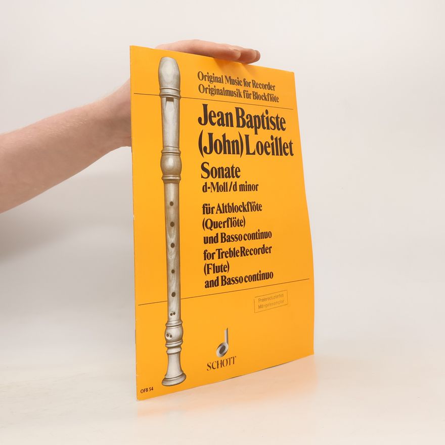 Jean Baptiste Loeillet de Gant Jean Baptiste (John) Loeillet Sonate d-Moll/d minor