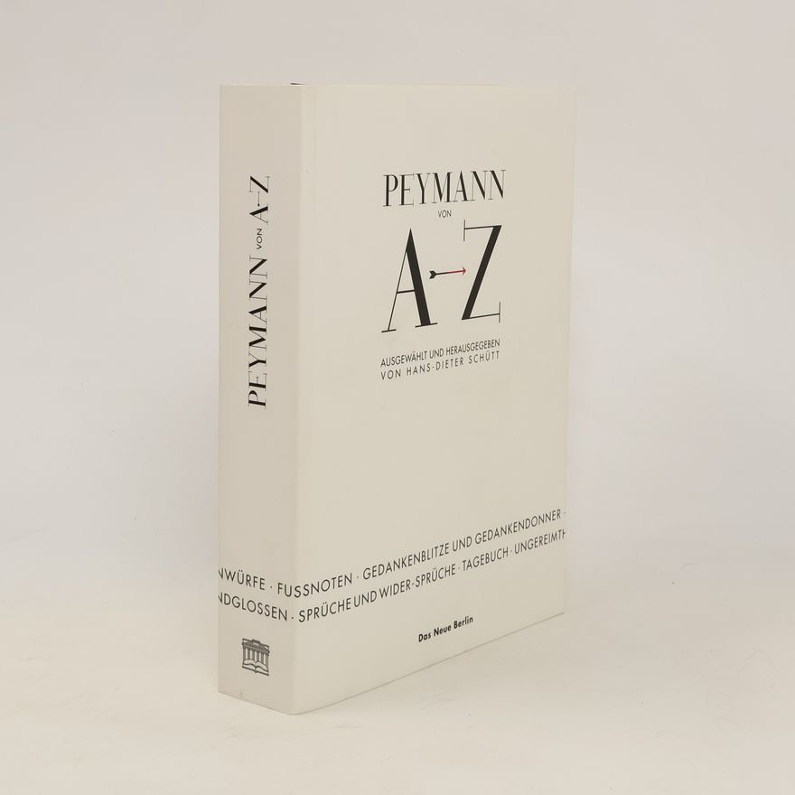 Claus Peymann Peymann von A - Z
