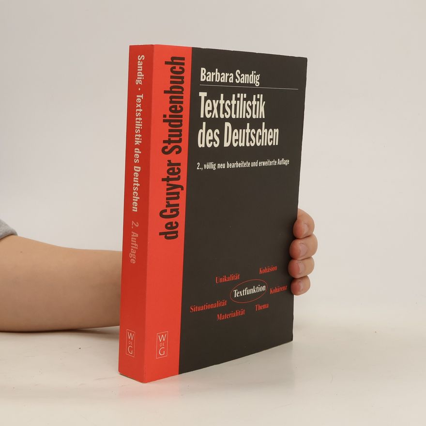 Barbara Sandig Textstilistik des Deutschen