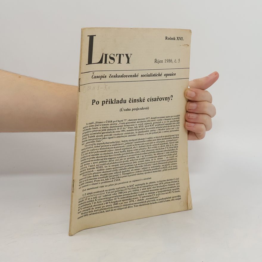 Autorenkollektiv Listy 10/1986 č.5