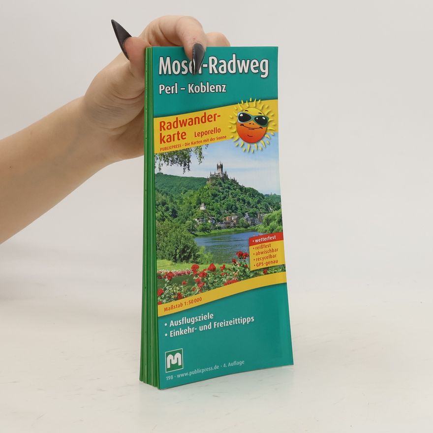 Autorenkollektiv PublicPress Leporello Radtourenkarte Mosel-Radweg Perl - Koblenz, 16 Teilktn.