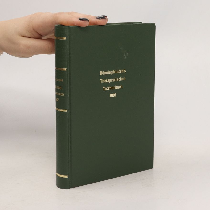 Various authors Bönninghausens therapeutisches Taschenbuch