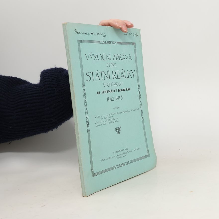Autorenkollektiv Výroční zpráva české státní reálky v Olomouci