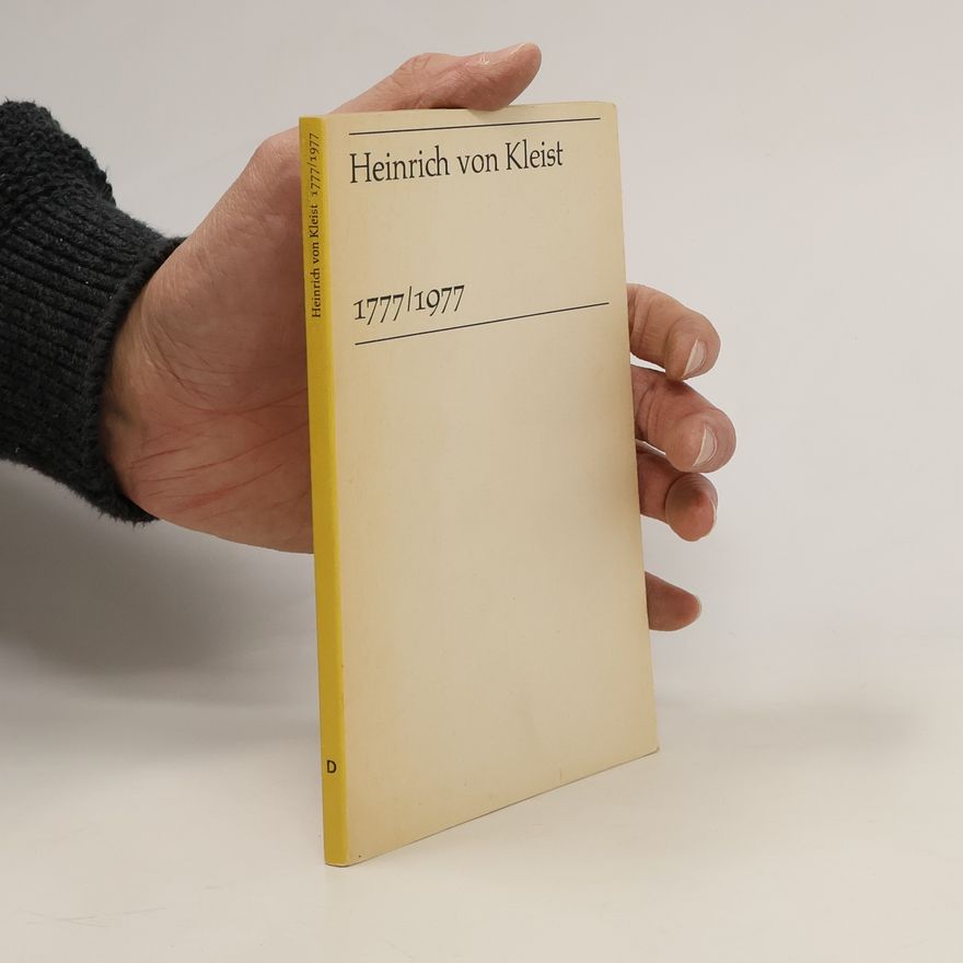 Curt Hohoff Heinrich von Kleist 1777/1977