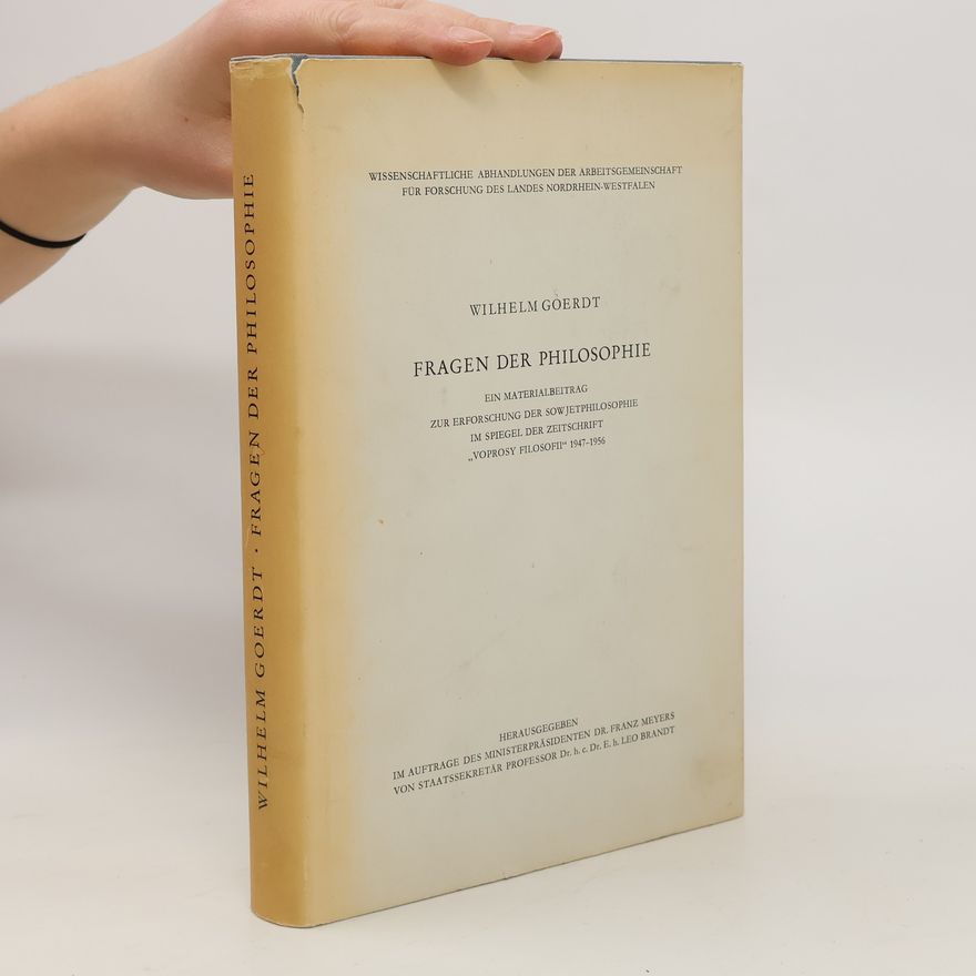 Wilhelm Goerdt „Fragen der Philosophie“