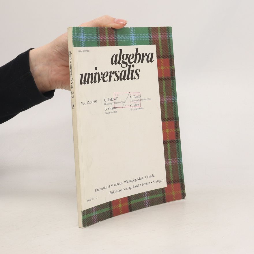Kolektiv autorů Algebra universalis 12/3/1981