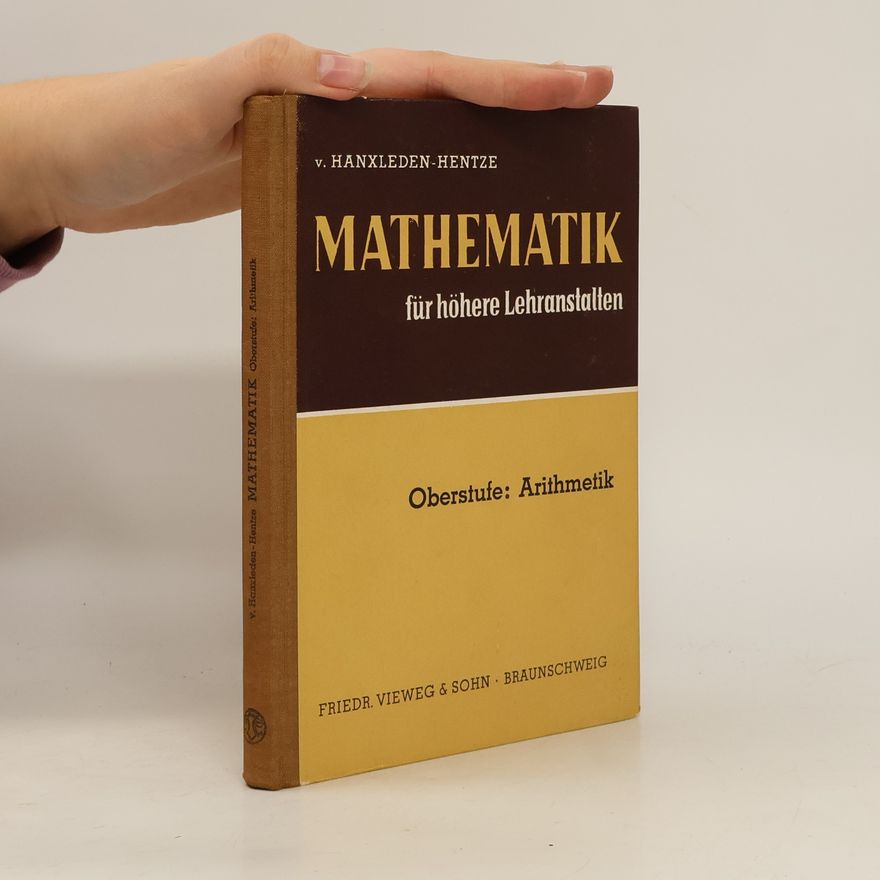 Eberhard von Hanxleden Mathematik für höhere Lehranstalten