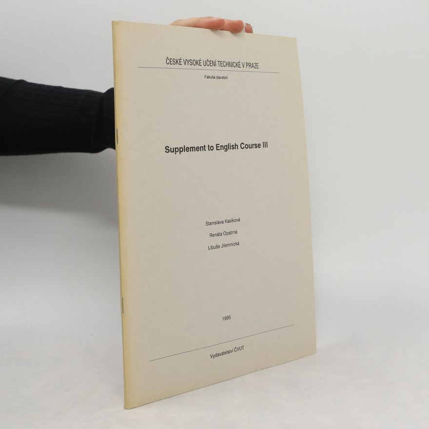 Renáta Opatrná Supplement to English course III