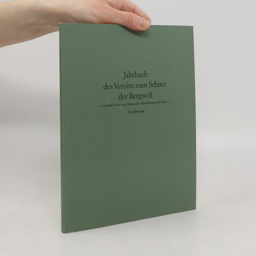 Dr. Georg Meister Jahrbuch des Vereins zum Schutz der Bergwwelt