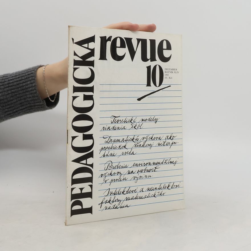Kolektiv autorů Pedagogická revue 10/1992