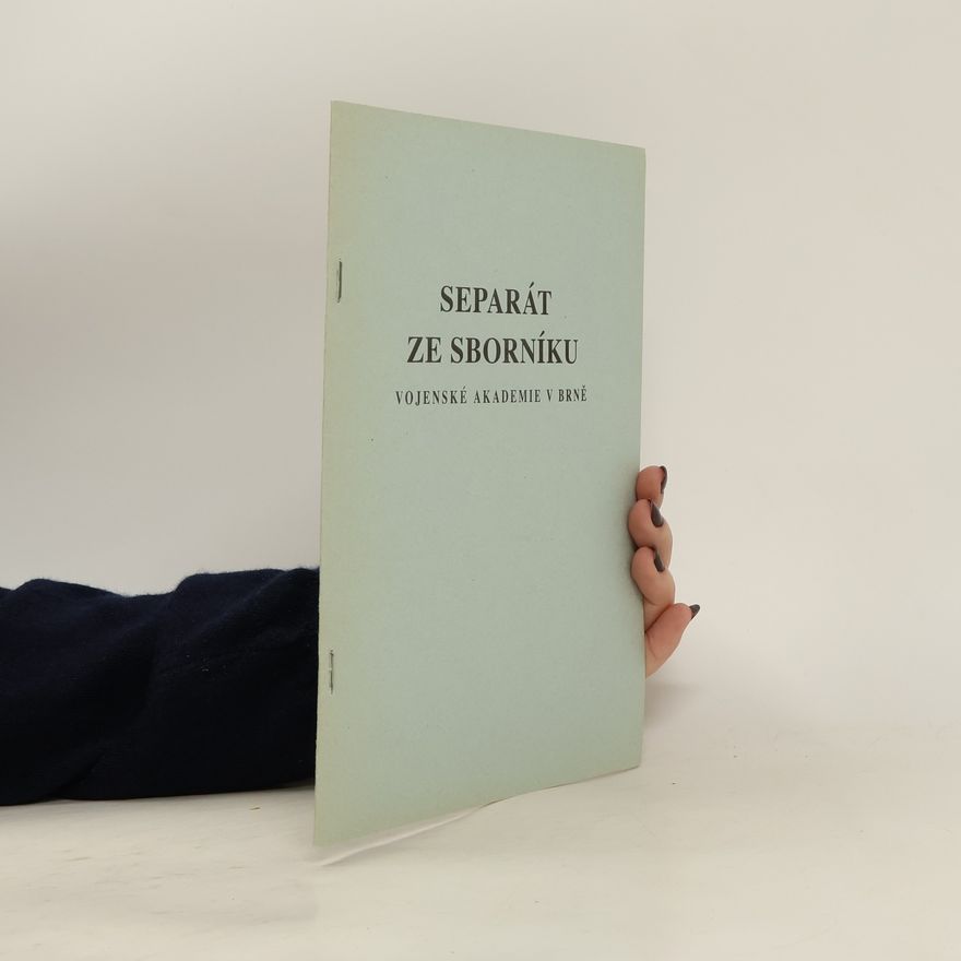 Collectif d'auteurs Separát ze sborníku vojenské akaademie v Brně