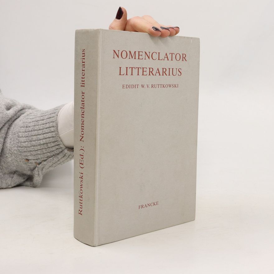 Wolfgang Victor Ruttkowski Nomenclator litterarius