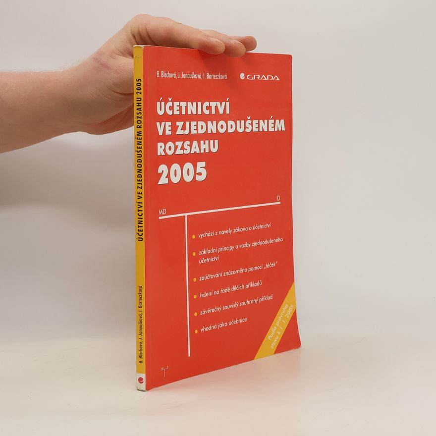 Ivana Koštuříková Barteczková Účetnictví ve zjednodušeném rozsahu 2005