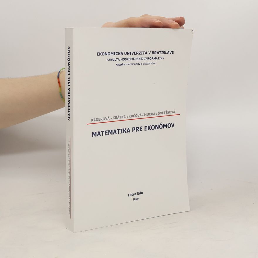Kolektiv autorů Matematika pre ekonómov