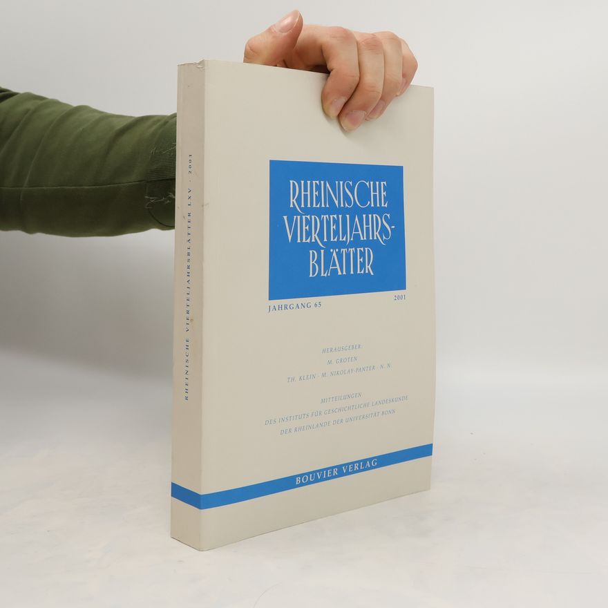 Collectif d'auteurs Rheinische Vierteljahrsblätter