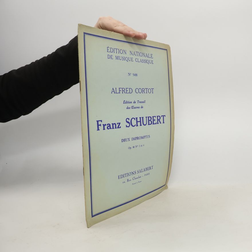 Franz Schubert Edition Nationale De Musique Classique N.5488. Alfred Cortot