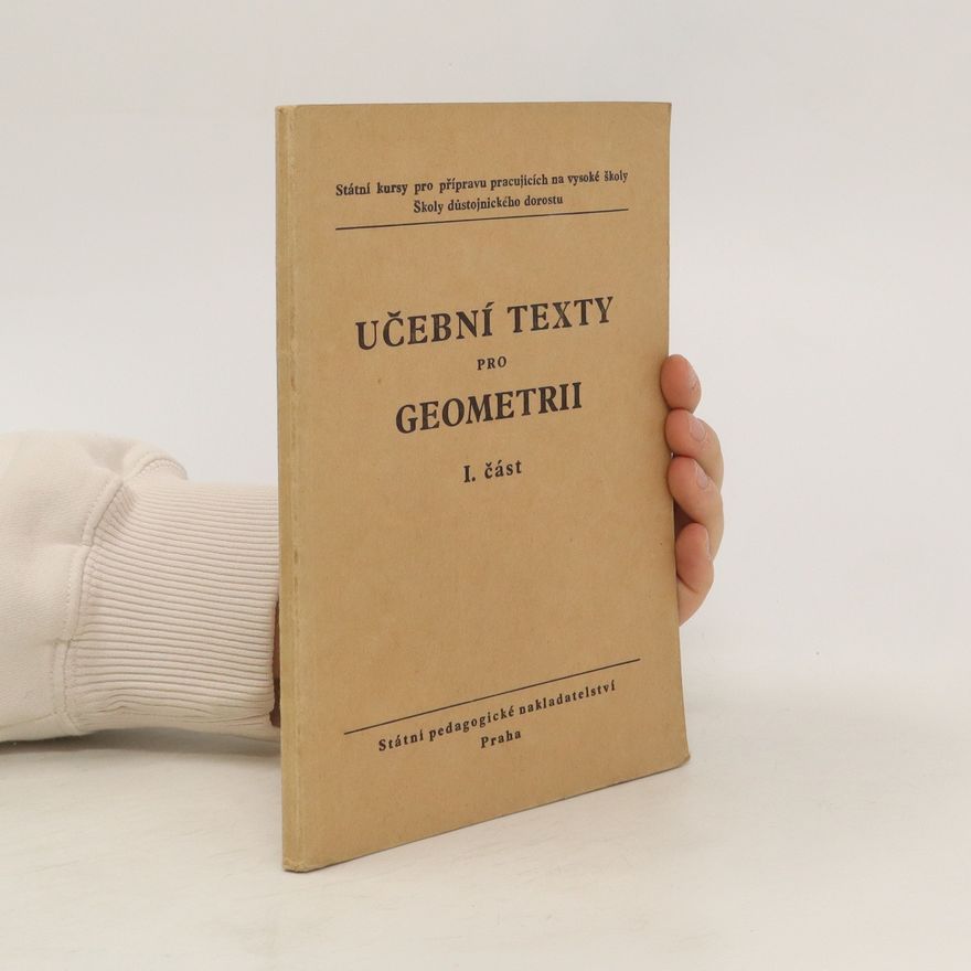 Rudolf Zelinka Učební texty pro geometrii I