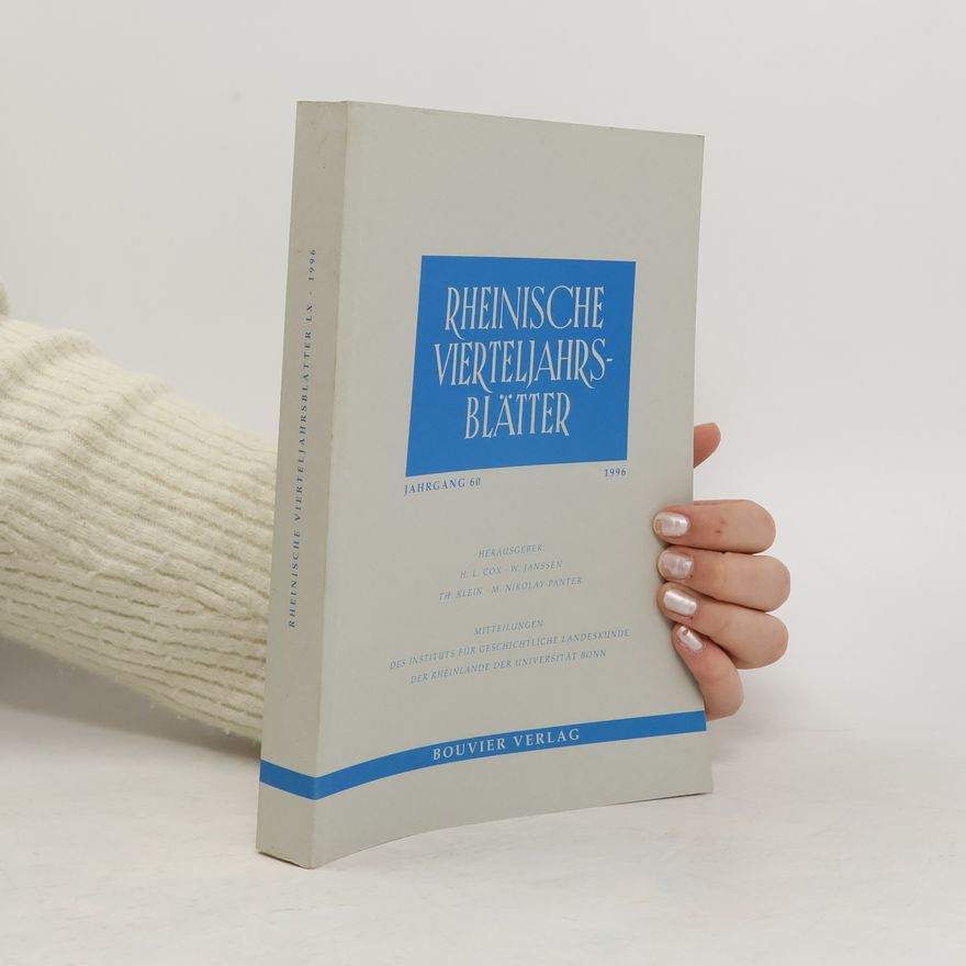 Collectif d'auteurs Rheinische Vierteljahrsblätter 60