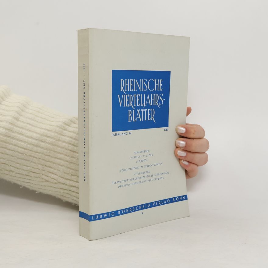 Various authors Rheinische Vierteljahrsblätter. Jahrgang 44