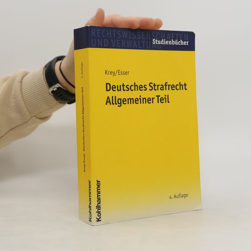 Volker Krey Deutsches Strafrecht, allgemeiner Teil