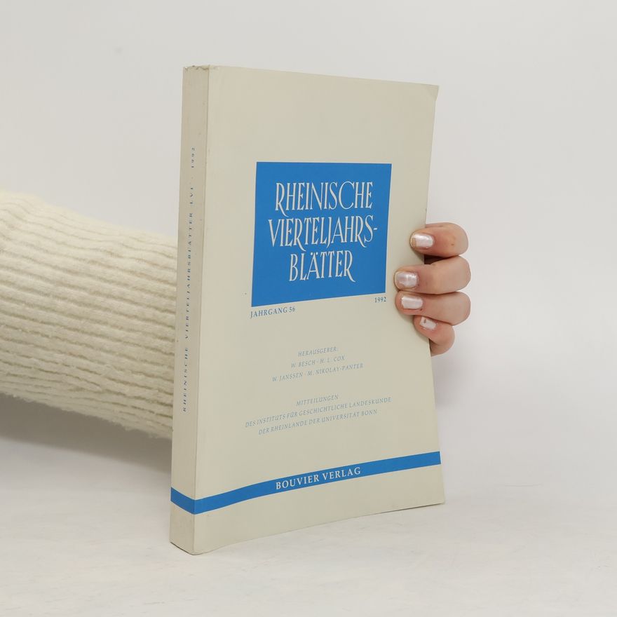 Collectif d'auteurs Rheinische Vierteljahrsblätter. Jahrgang 56