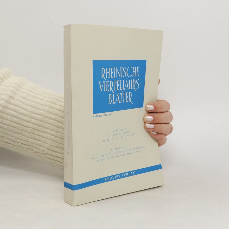 Collectif d'auteurs Rheinische Vierteljahrsblätter. Jahrgang 58