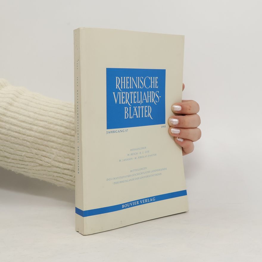 Collectif d'auteurs Rheinische Vierteljahrsblätter. Jahrgang 57