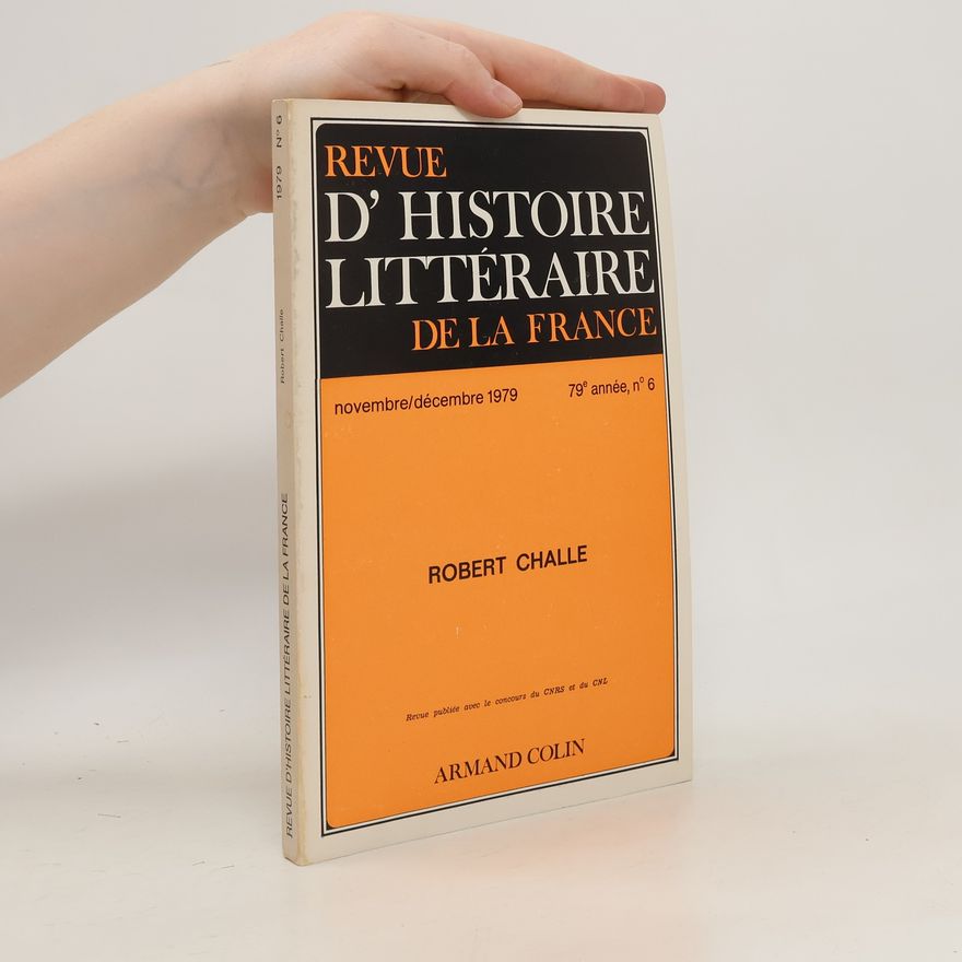 Kolektiv autorů Revue d' histoire littéraire 11/12 1979