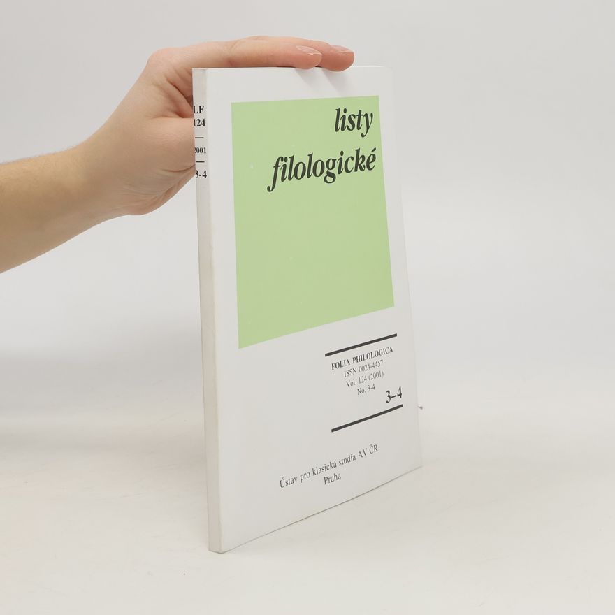 Autorenkollektiv Listy filologické 124/2001/3-4