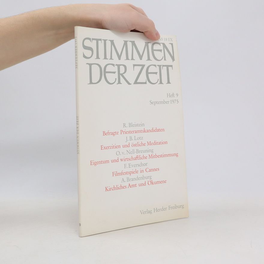 Kolektiv autorů Stimmen der Zeit. Heft 9. 9/1975