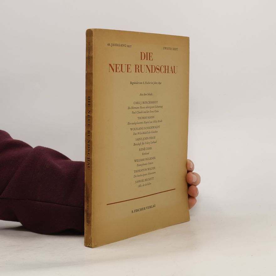 Various authors Die Neue Rundschau. 68. Jahrgang 1957. Zweites Heft