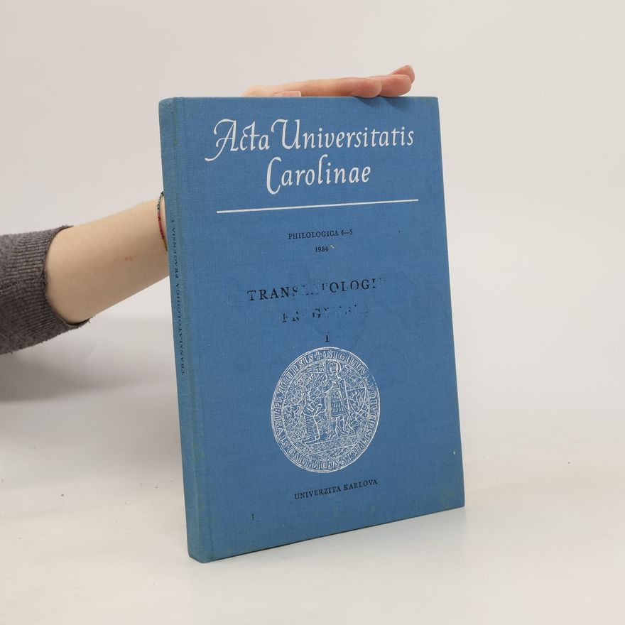 Jaroslav Porák Translatologica Pragensia I