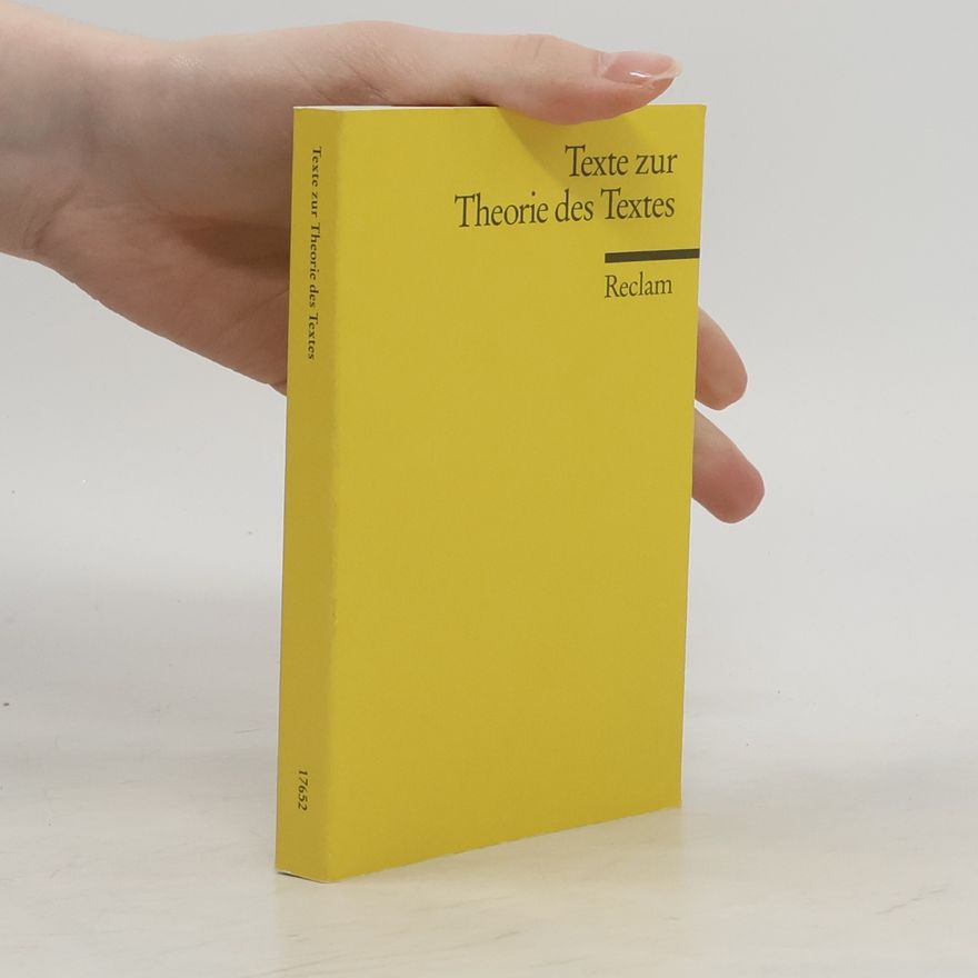 Stephan Kammer Texte zur Theorie des Textes