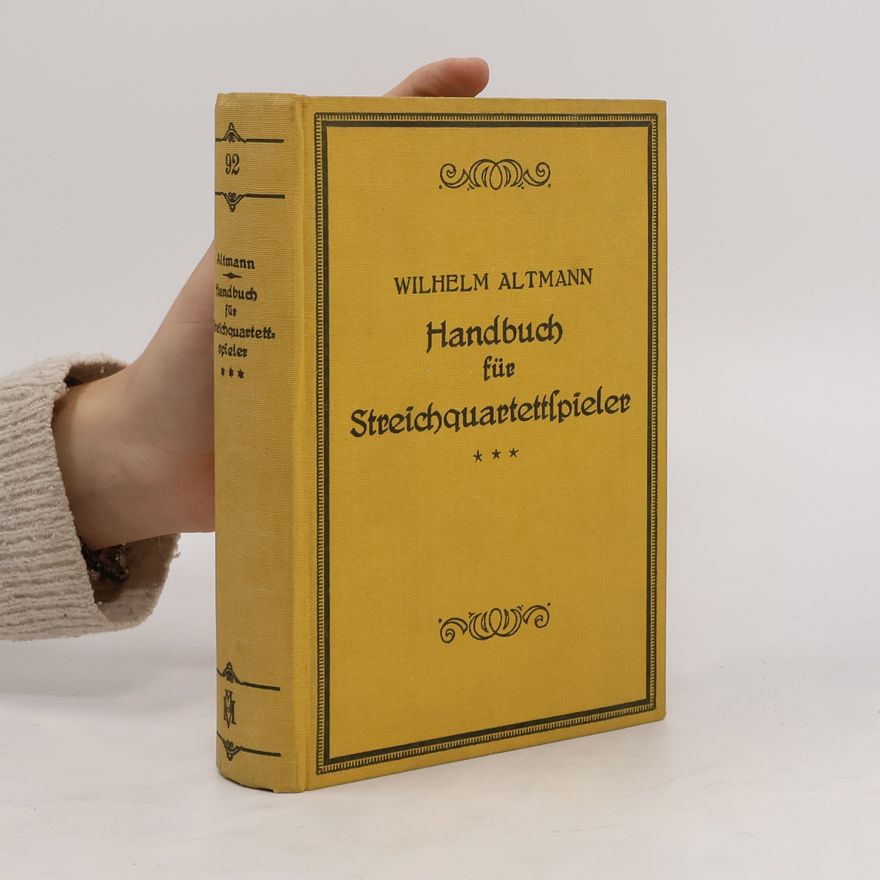 Wilhelm Altmann Handbuch für streichquartettspieler