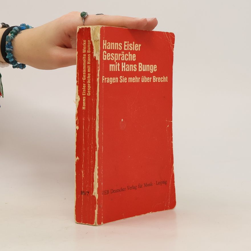 Hanns Eisler Gespräche mit Hans Bunge