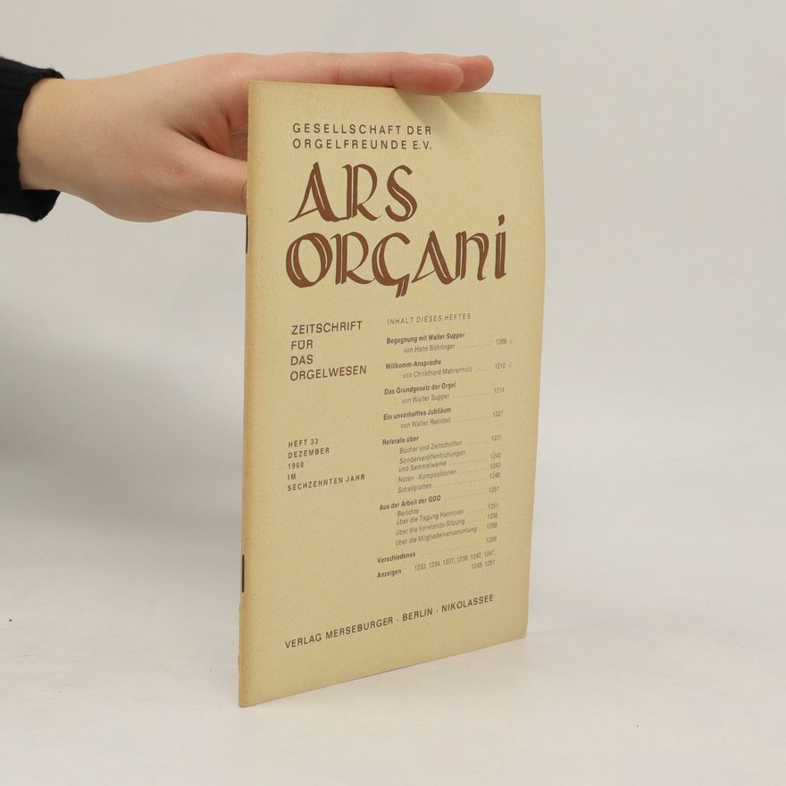 Autorenkollektiv Ars Organi 33. 12/1968