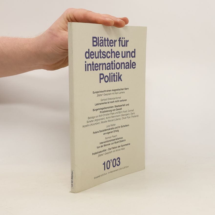 Autorenkollektiv Blätter für deutsche und international Politik 10/2003