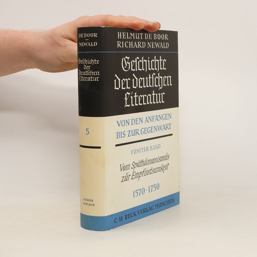 Helmut de Boor Geschichte der deutsche Literatur 5