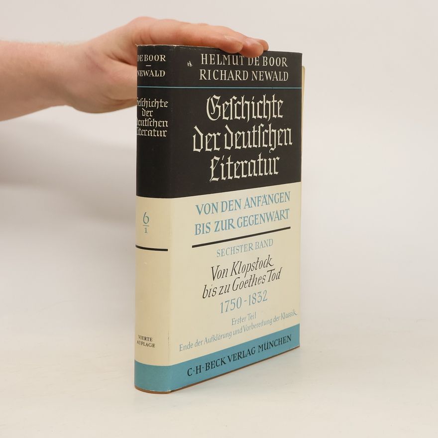 Richard Newald Geschichte der deutschen Literatur 6/1