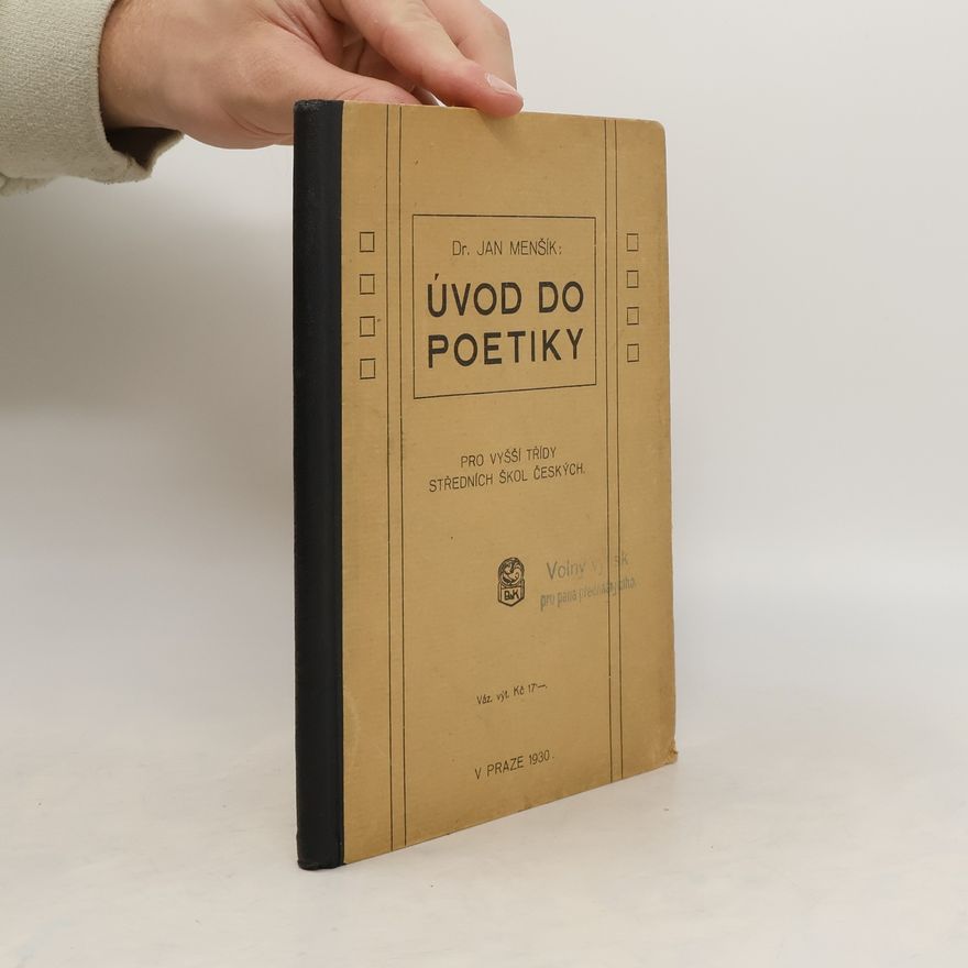 Jan Menšík Úvod do poetiky